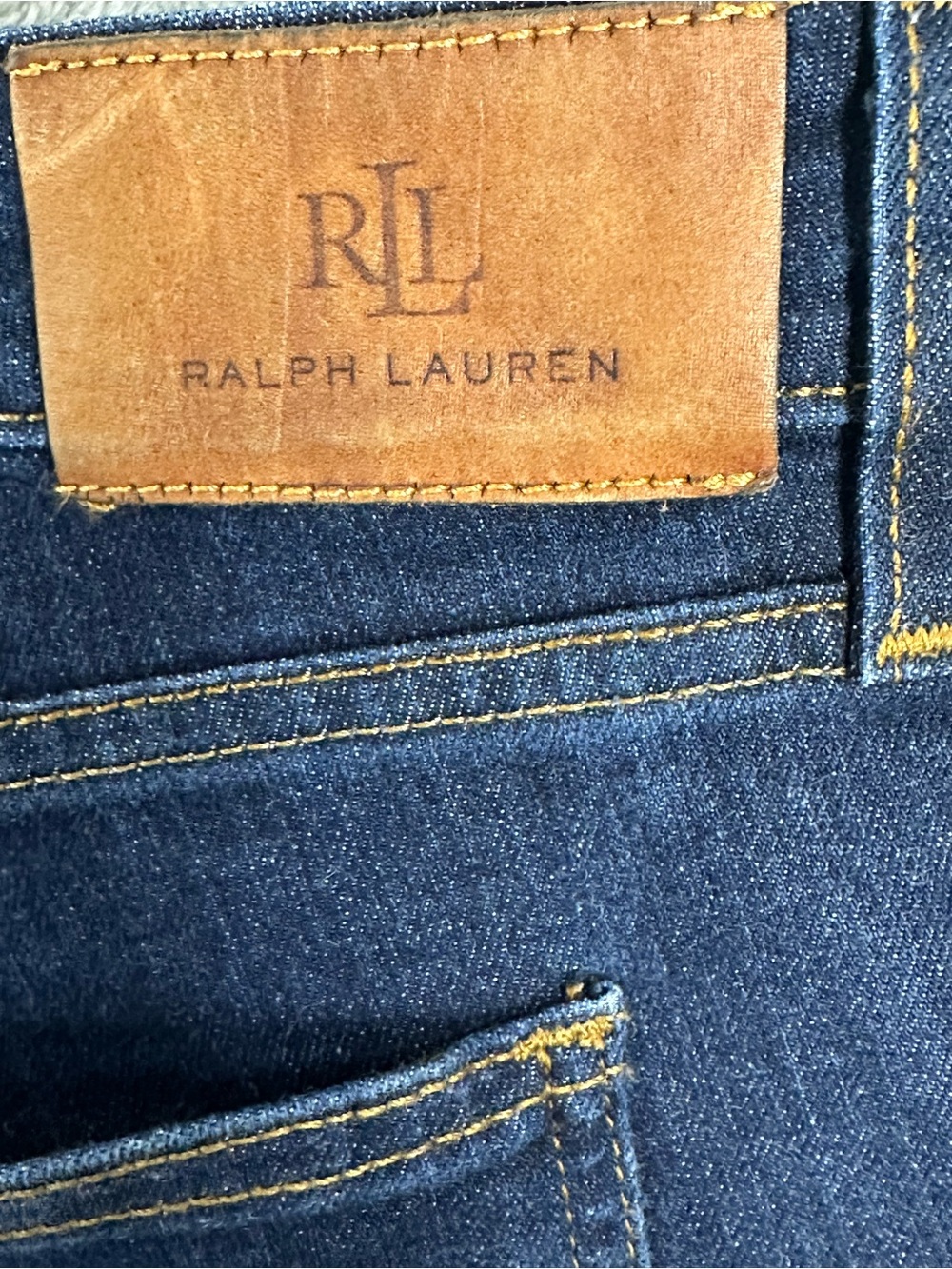 LRL Ralph Lauren Jeans Womens 18 Blue Dark Wash Straight Leg Denim Stretch - Picture 5 of 10